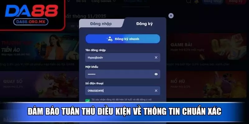 Đảm bảo tuân thủ điều kiện về thông tin chuẩn xác