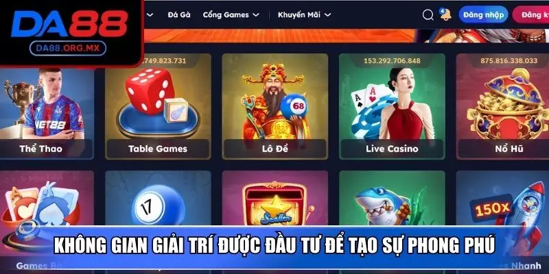 Không gian giải trí được đầu tư để tạo sự phong phú